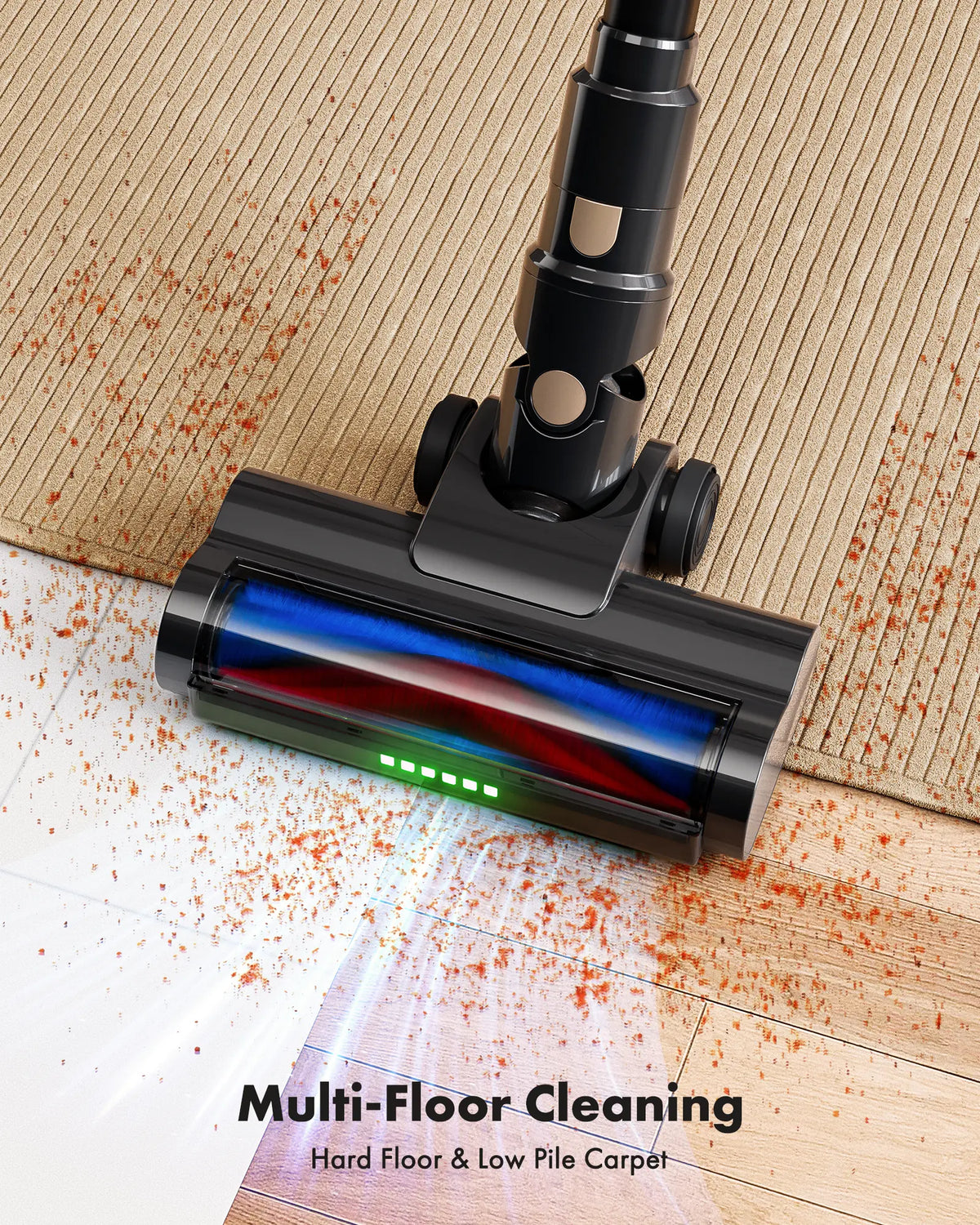 【 2026 newly upgraded】Trucozie T350 Cordless Vacuum Cleaner, 8-in-1 Lightweight Upright Vacuum Cleaner, 45-Minute Runtime, Powerful 33 kPa Suction, Suitable for Home , Hardwood Floors, Carpets,  Pet Hair